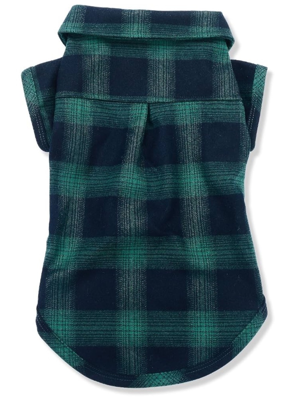 Green Plaid Dog Polo Shirt - Classic Button-Up Pet Top Christmas shirt 4X - Picture 2 of 13